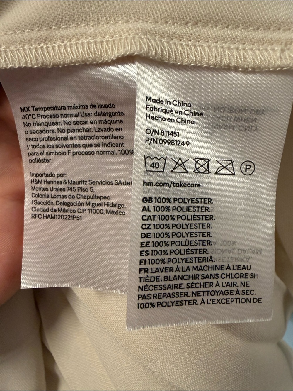 H&M Pleated Cream Maxi Skirt - Picture 4 of 5